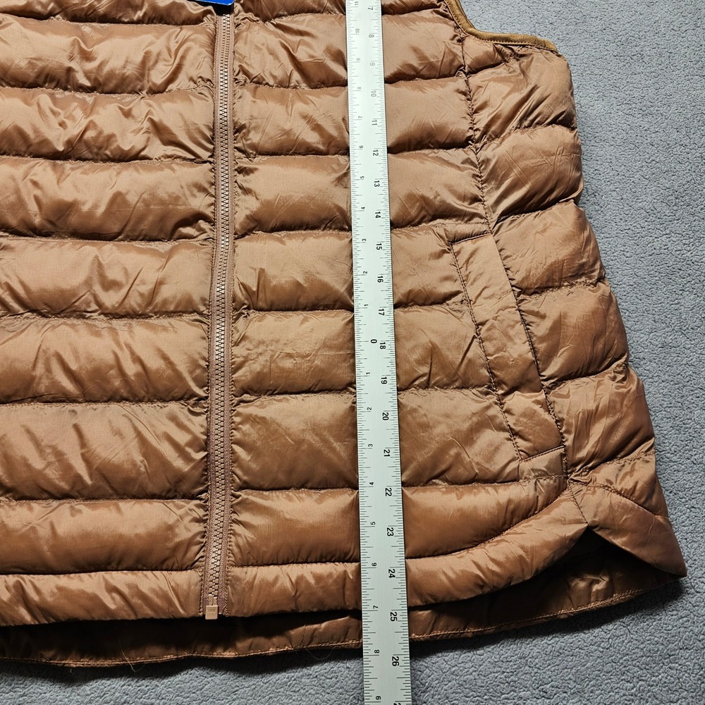 NWT 32 Degrees Heat Puffer Vest Women Size L Brown Lightweight Quilted Full Zip - Picture 2 of 12
